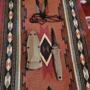 Smith & Wesson HRT boot knife with sheath and necklace